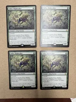 Magic the Gathering MTG Valley Mightcaller Play Set Of 4 Cards - Image 1