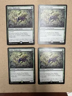 Magic the Gathering MTG Valley Mightcaller Play Set Of 4 Cards - Image 2