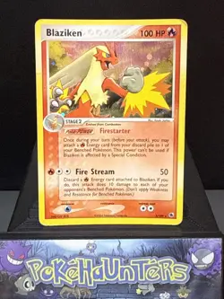 Pokemon Card Blaziken 3/109 EX Ruby & Sapphire Holo Rare Played - Image 1