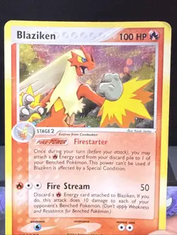 Pokemon Card Blaziken 3/109 EX Ruby & Sapphire Holo Rare Played - Image 7