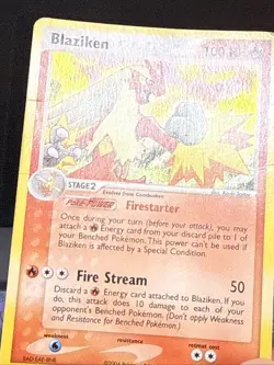 Pokemon Card Blaziken 3/109 EX Ruby & Sapphire Holo Rare Played - Image 8