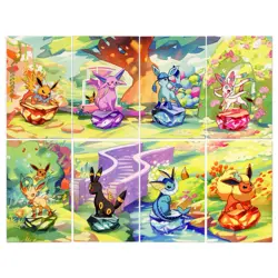 2025 Pokemon Prismatic Evolution Mini Tin Card Artwork Complete Set of 8 - Image 18