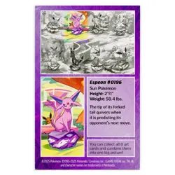 2025 Pokemon Prismatic Evolution Mini Tin Card Artwork Complete Set of 8 - Image 9