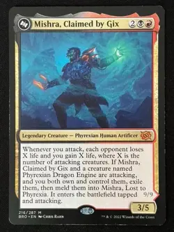 1x MTG Mishra, Claimed by Gix - The Brothers' War (BRO) #216 - Magic - Image 1