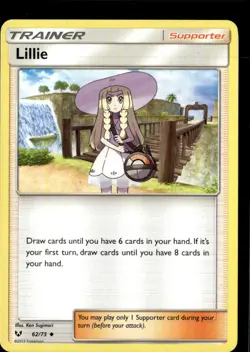 Pokemon Lillie 62/73 Shining Legends Non Holo Uncommon 2 Card Lot LP - Image 1