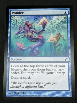 Magic the Gathering MTG Ponder Blue Lorwyn Common - Image 3