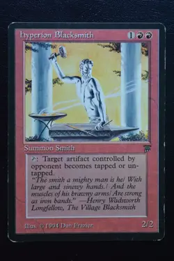 Magic The Gathering MTG HYPERION BLACKSMITH Legends MP Moderately Played - Image 3