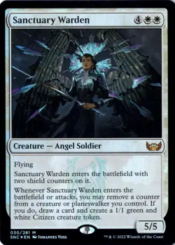 Sanctuary Warden NM* FOIL Streets Of New Capenna ENGLISH 030/281 mtg -UnltdCards - Image 3