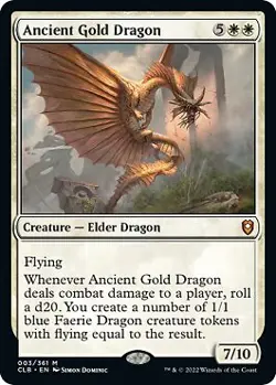 Ancient Gold Dragon Commander Legends: Battle for Baldur's Gate Foil - Image 1