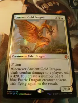 Ancient Gold Dragon Commander Legends: Battle for Baldur's Gate Foil - Image 5