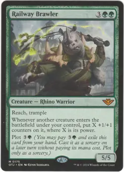 Railway Brawler Outlaws of Thunder Junction 0175 OTJ Near Mint MTG - Image 1