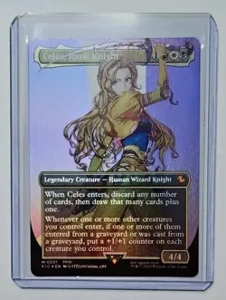 MTG Celes, Rune Knight #0201 Borderless FOIL Final Fantasy FFVI Mythic Rare MINT - Image 1