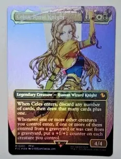 MTG Celes, Rune Knight #0201 Borderless FOIL Final Fantasy FFVI Mythic Rare MINT - Image 2