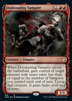 MTG DOMINATING VAMPIRE EXC - DOMINANT VAMPIRE - VOW X EN - MAGIC - Image 2