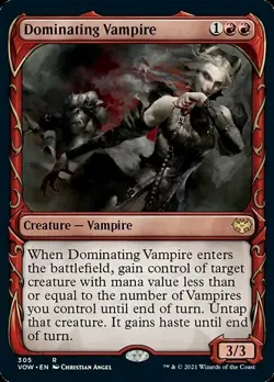 MTG DOMINATING VAMPIRE FOIL EXC - DOMINANT VAMPIRE - VOW X EN - MAGIC - Image 1