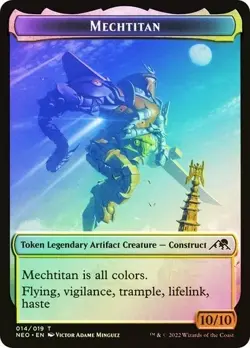 Mechtitan  / Spirit ( #1/1)  Token Foil Kamigawa: Neon Dynasty NM MTG - Image 1