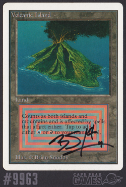 MTG Volcanic Island (Signed) #9963, Light Play, English Unlimited - Image 3