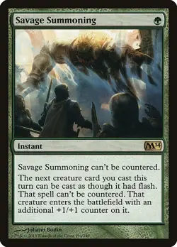 2x Savage Summoning Magic 2014 MP MTG - Image 1