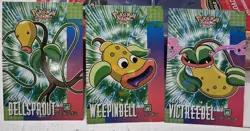 Bellsprout Weepinbell Victreebell Pokemon Database Attack Set Cracked Ice Holo - Image 1