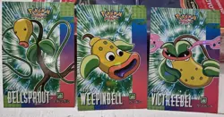 Bellsprout Weepinbell Victreebell Pokemon Database Attack Set Cracked Ice Holo - Image 5