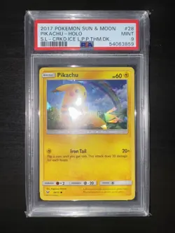 Pokemon Pikachu 28/73 Cracked Ice Holo Shining Legend  PSA 9 MINT - Image 1