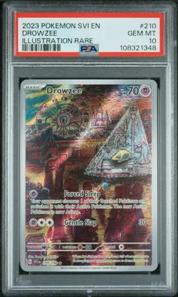 2023 Pokemon Svi EN-Scarlet & Violet Drowzee #210 Illustration Rare PSA 10 - Image 1