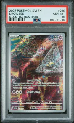 2023 Pokemon Svi EN-Scarlet & Violet Drowzee #210 Illustration Rare PSA 10 - Image 3