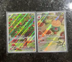 English Pokemon Illustration Rare Two Card Lot Applin & Appletun Near Mint - Image 1
