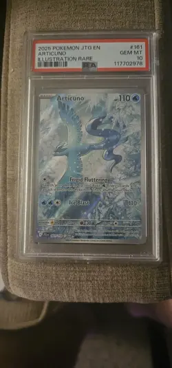 2025 POKEMON JOURNEY TOGETHER JTG EN #161/159 ARTICUNO ILLUSTRATION RARE PSA 10 - Image 1