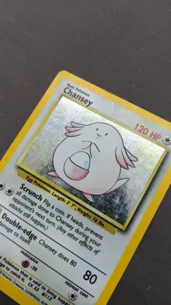 1999 Chansey 03/102 Base Set Unlimited Holo Rare WoTC Pokémon TCG - MP - Image 16