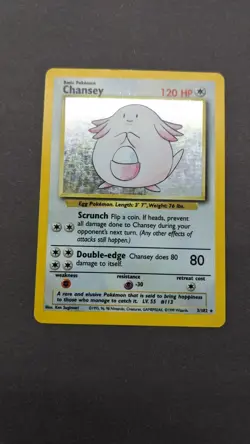 1999 Chansey 03/102 Base Set Unlimited Holo Rare WoTC Pokémon TCG - MP - Image 17