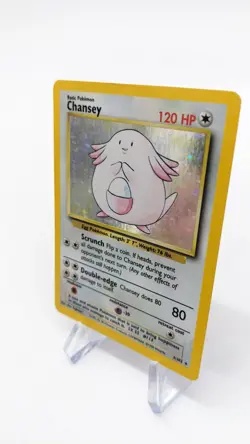 1999 Chansey 03/102 Base Set Unlimited Holo Rare WoTC Pokémon TCG - MP - Image 3