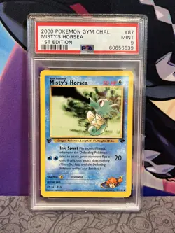 First Edition Misty’s Horesa PSA 9 87/132 Gym Challenge Pokémon Card - Image 1
