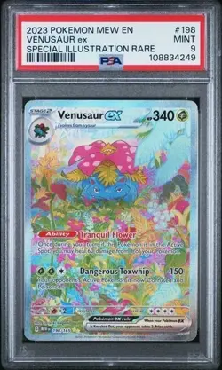 SEQUENTIAL PSA 9 VENUSAUR EX 198 BLASTOISE EX 200 SIR 151 SCARLET VIOLET POKEMON - Image 1
