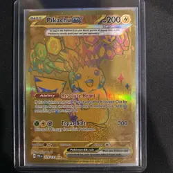 Pokémon Pikachu ex 179/131 Sv: Prismatic Evolutions Gold Hyper Rare. - Image 1