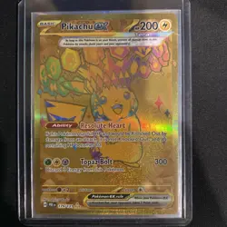 Pokémon Pikachu ex 179/131 Sv: Prismatic Evolutions Gold Hyper Rare. - Image 5