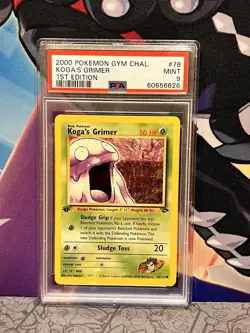 First Edition Gym Challenge PSA 9 78/132 Koga’s Grimer Pokemon Card - Image 3