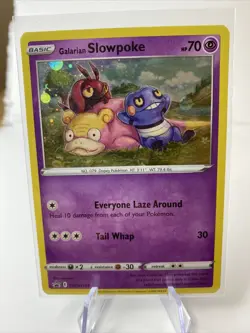 Pokémon TCG Galarian Slowpoke SWSH Black Star Promo SWSH126 Promo - Image 1