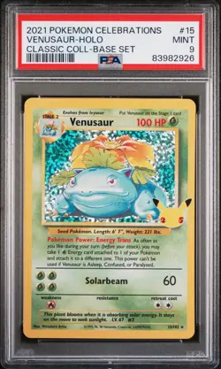 2021 POKEMON CELEBRATIONS CLASSIC COLLECTION #15 VENUSAUR-HOLO PSA 9 (18) - Image 3