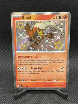 Entei 112/091 - Shiny Rare Holo - 2024 Pokemon TCG SV: Paldean Fates - Image 1
