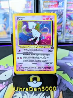 Original WOTC 1999 Shiny/ Holo Mew Pokemon Card Black Star Promo Set 9 - Image 1