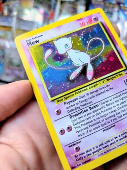 Original WOTC 1999 Shiny/ Holo Mew Pokemon Card Black Star Promo Set 9 - Image 2