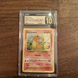 CGC Pristine 10 Charmander Holo Classic Collection 2023 Pokemon Card #001 - Image 1