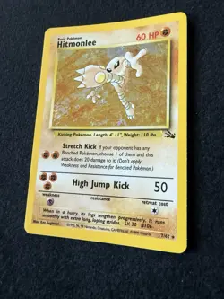 Hitmonlee Fossil Holo Pokemon Card Base Set 7/62 One Owner - Image 2