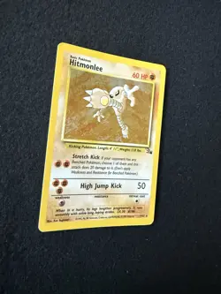 Hitmonlee Fossil Holo Pokemon Card Base Set 7/62 One Owner - Image 3