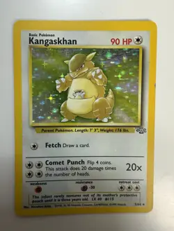 2000 Pokemon Kangaskhan 05/64 Jungle Holo Trading Card Game Vintage TCG - Image 1