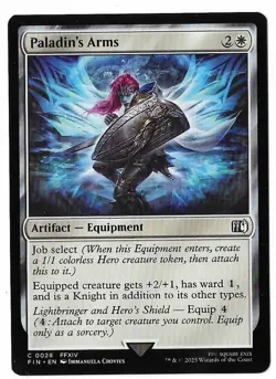 MTG Paladin's Arms Final Fantasy (FIN) Common Magic Card #0028 Unplayed - Image 1