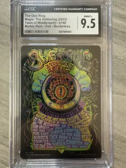 2023 MTG - The One Ring Borderless Poster Foil - Lord of the Rings - CGC 9.5 - Image 1