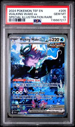 POKEMON PSA 10 2024 Temporal Forces Walking Wake ex 205/162 SIR *7217 - Image 1