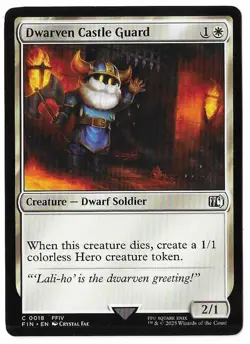 MTG Dwarven Castle Guard Final Fantasy (FIN) Common Magic Card #0018 Unplayed - Image 1
